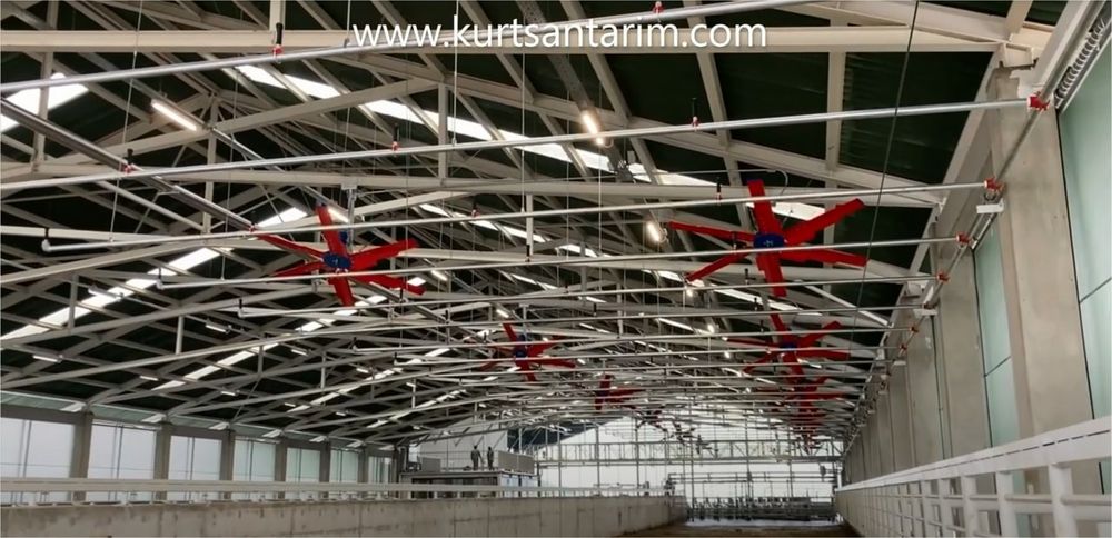 Вентилятор Потолочный горизонтальный "KURTSAN" диаметр 4 метр