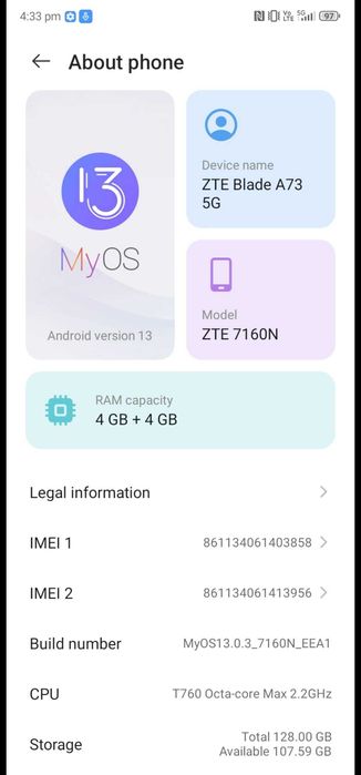 ZTE Blade A73 5G