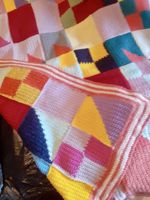 Одеала плетени на една кука/пачуърк