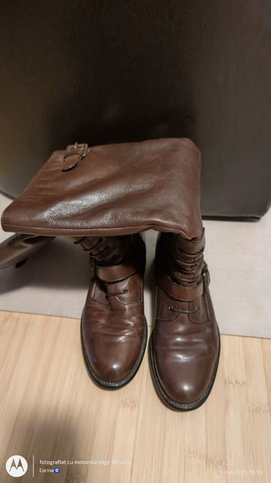 Cizme piele lungi