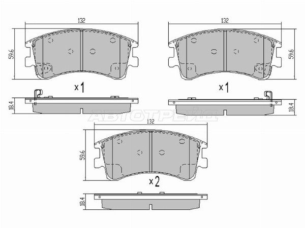 Колодки тормозные передние Mazda 6