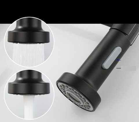 Черен кухненски смесител