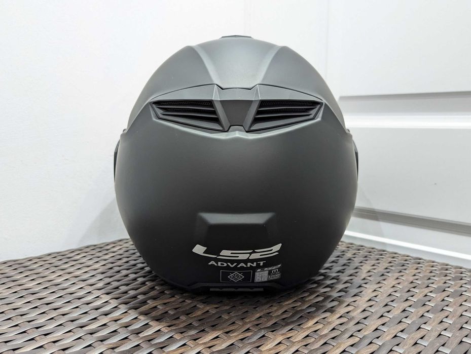 Casca moto LS2 Advant, marime S si XL (alb, argintiu, negru matt) - flip-back, ochelari