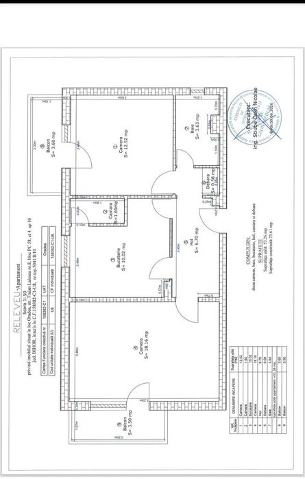 Ap 2 camere decomandat, tip PC, Confort 1 sporit – Rogerius