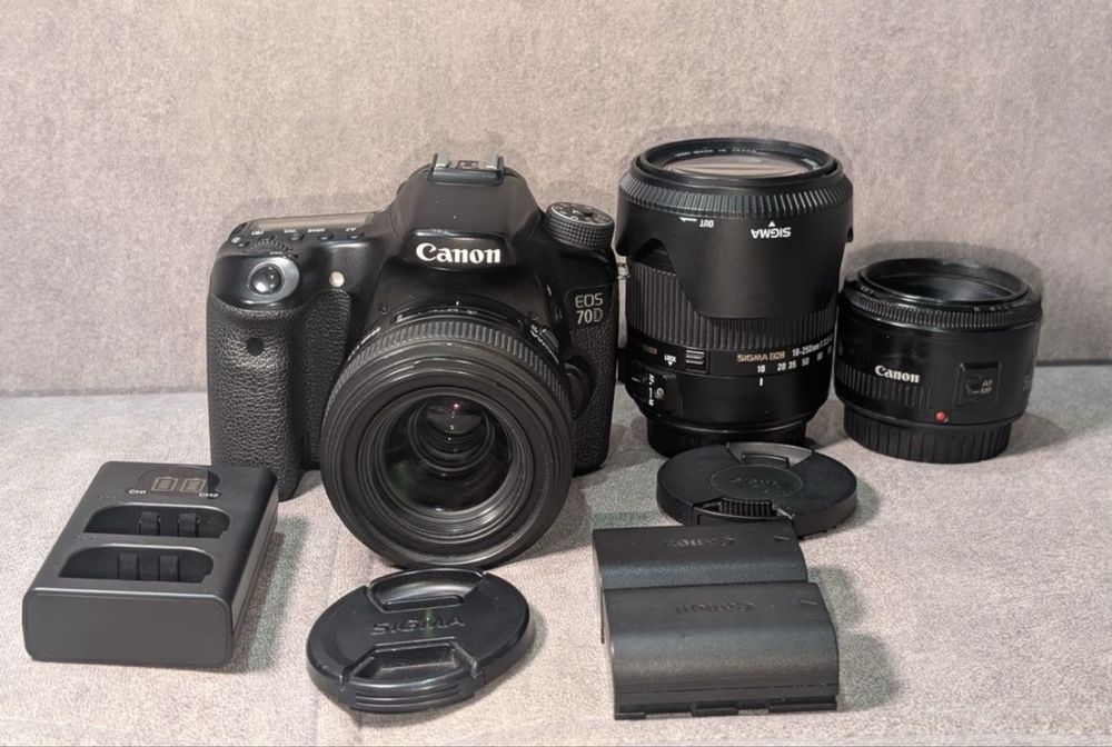 Canon 70D с объективами