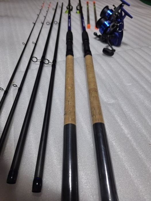Set 2 lansete Saimino TFD 5 Feeder 3.90m 60-180g + 2 WindBlade R28- 60