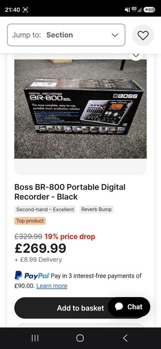 Vand  Boss BR 800 digital portabil