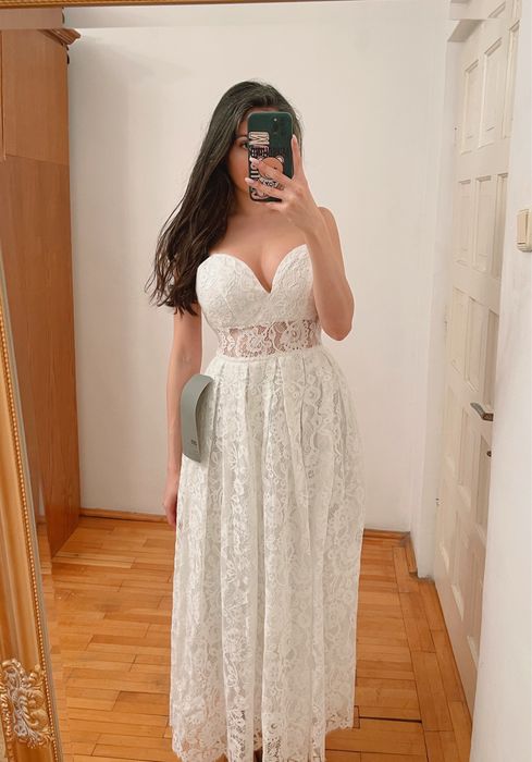Rochie superba cu eticheta Asos de ocazie/mireasa/cununie civila/casua