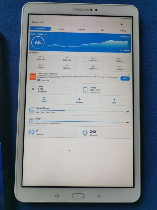 Samsung Galaxy Tab A SM-T580