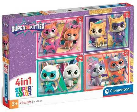 Пъзел CLEMENTONI 4 в 1 Super Kitties