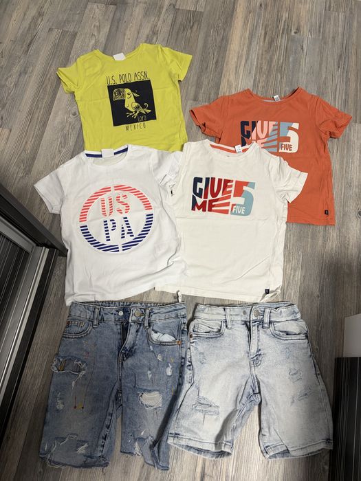Тениски и къси гащи 110-116р. - adidas, zara, okaidi, us polo