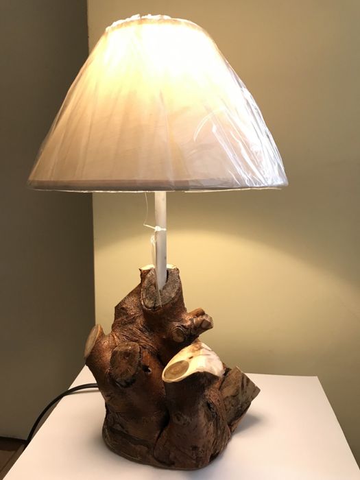 Уникални лампи: Ръчна изработка Лампа - от дърво, метал