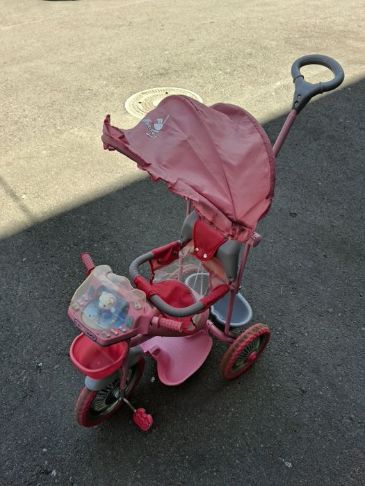 Tricicletă pentru copii DHS Merry Ride, de culoare roz