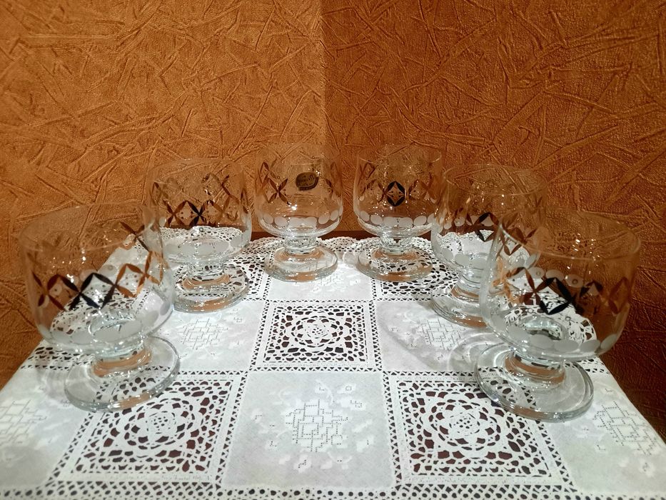 Абсолютно новые бокалы Богемия Чехословакия для крепких напитков. Вмес