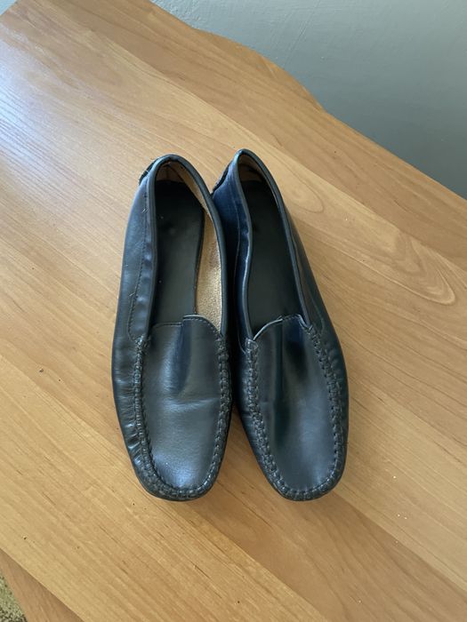 Pantofi damă din piele - bleumarin