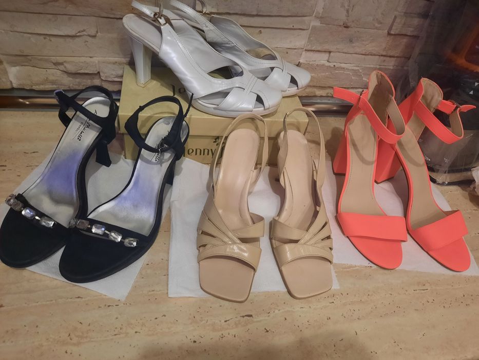 Sandale elegante, din satin/piele cu platforma si sandale casual 39/40