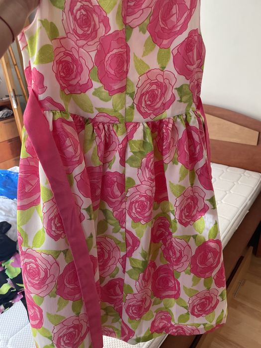 Rochita fetite 8-11 ani, model floral, vara