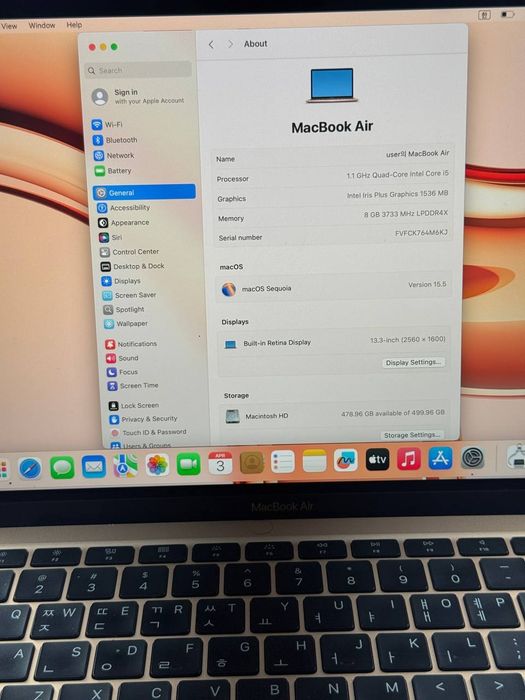 Macbook air 2020 gold