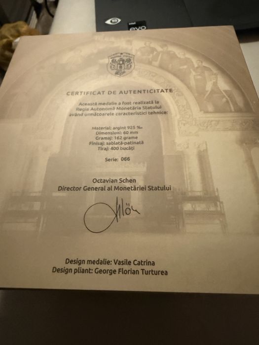 Medalie Argint 925 Marea Unire