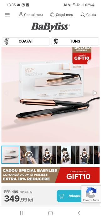 Placă de păr 2in1 Straight & Curl Brilliance  BaByliss