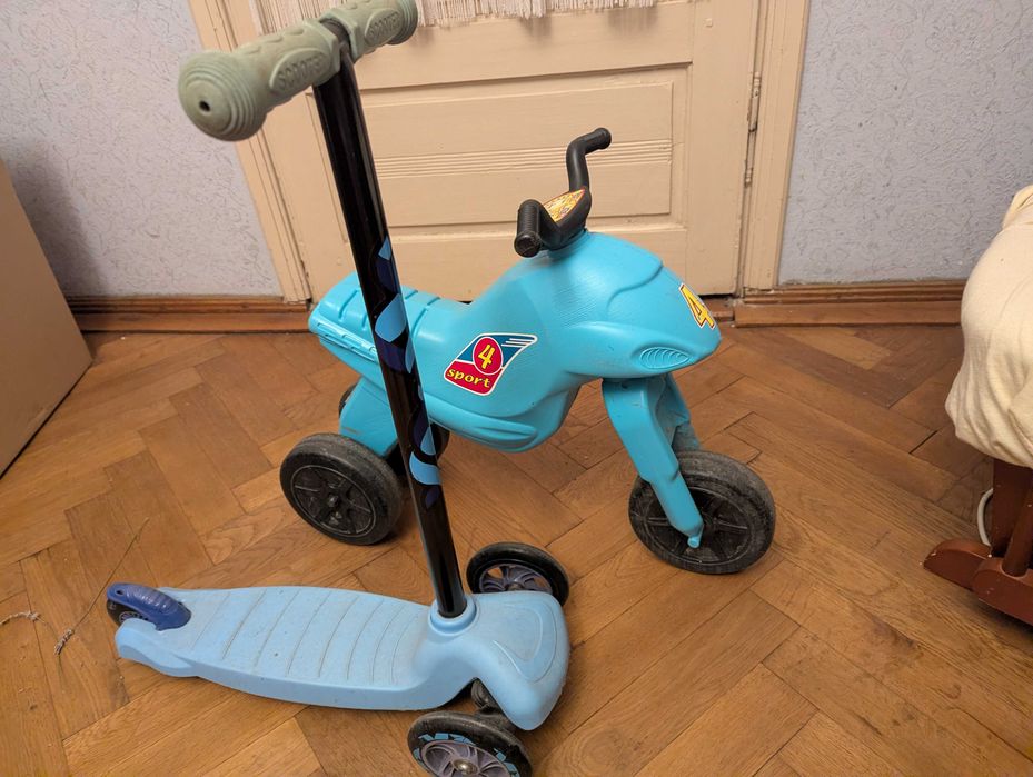 Trotinetă + Bicicletă copii 2 în 1 – distracția garantată afară!