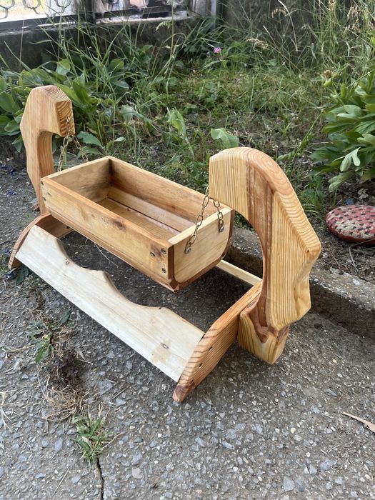 Дъски от череша, дървена саксия люлка