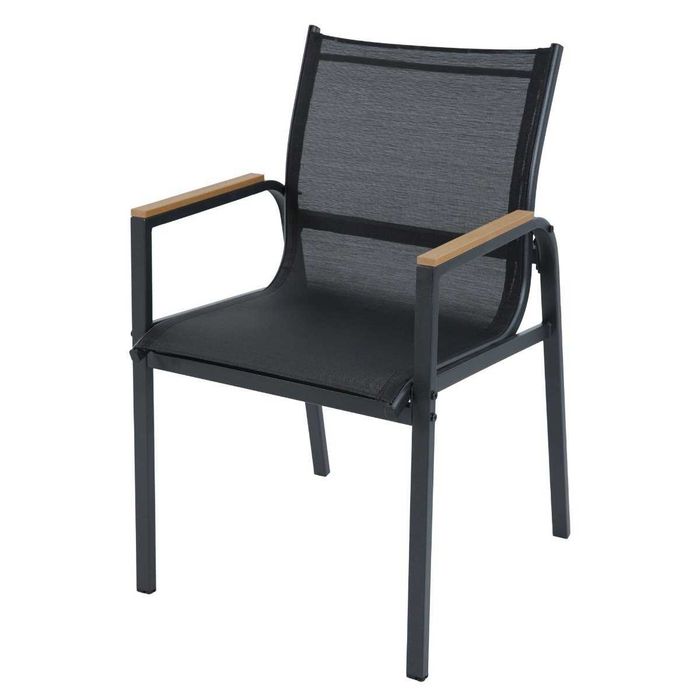 Set terasă Grandio Mob Lisa, masă și 6 scaune metal negru