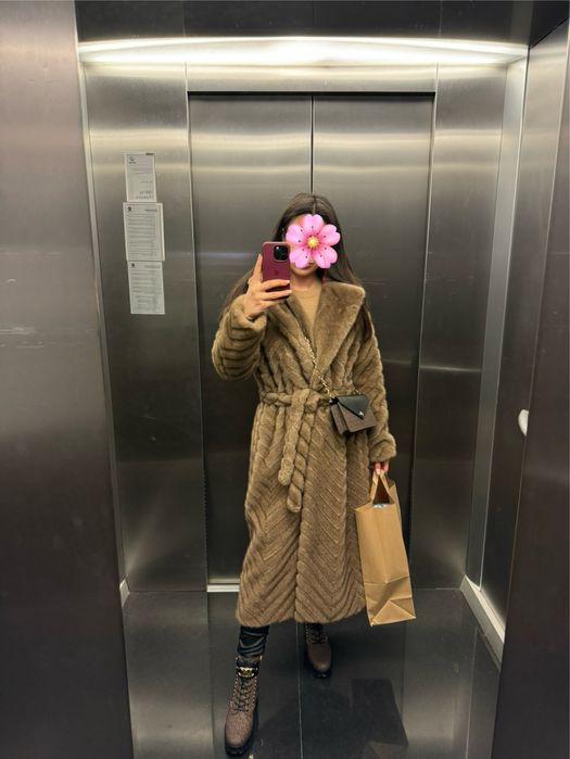 Палто шуба яке тип ZARA от изкуствен косьм норка S-L размер