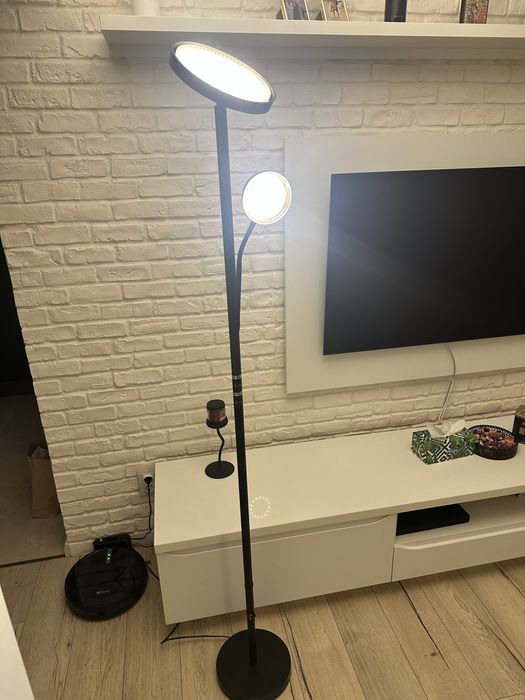 Lampadar Moemax cu dublu Led,180 cm/450 Lumen, 3000 Kelvin