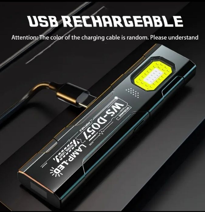 Продавам  USB  зареждащ  се лед фенер с 5 функции  за осветление