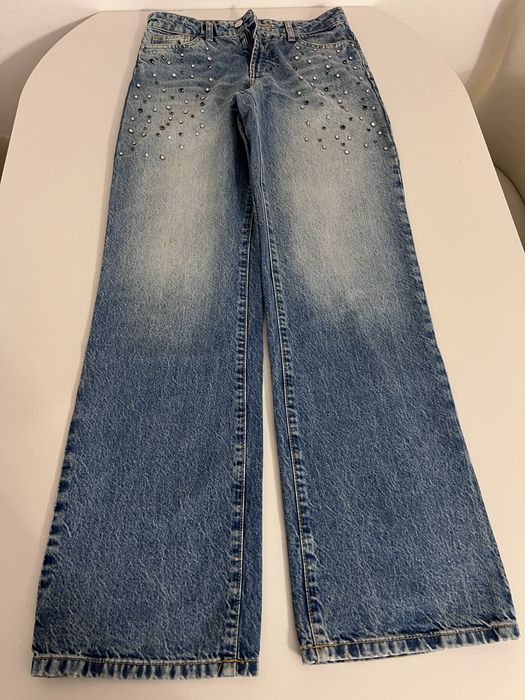 Blugi Zara cu pietre capsate, nu lipite
