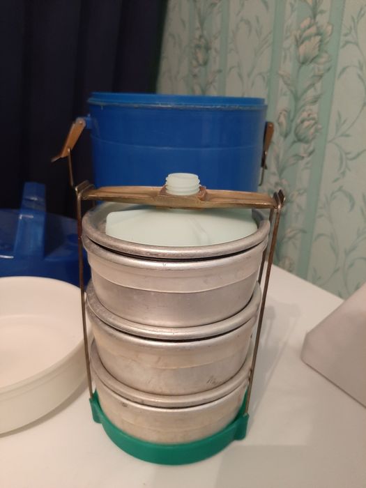 Термос для еды с 3 емкостями