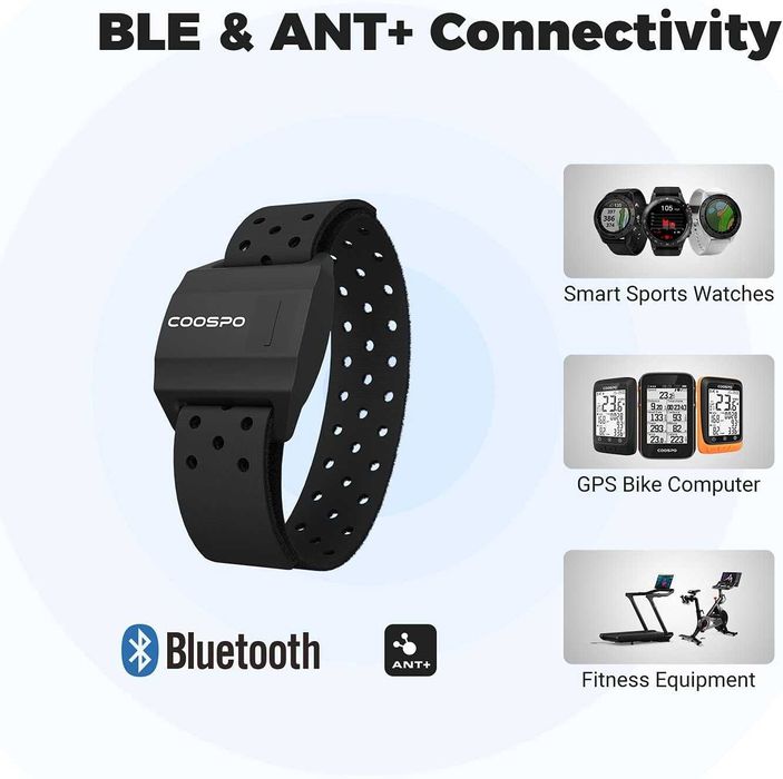 COOSPO Пулсомери за ръкав Оптичен сензор за пулс Bluetooth 4.0 ANT