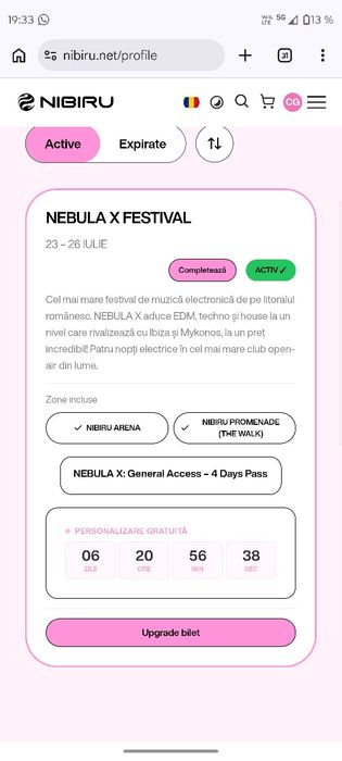 Bilet NEBULA X FESTIVAL - Pass 4 Zile (General Access)