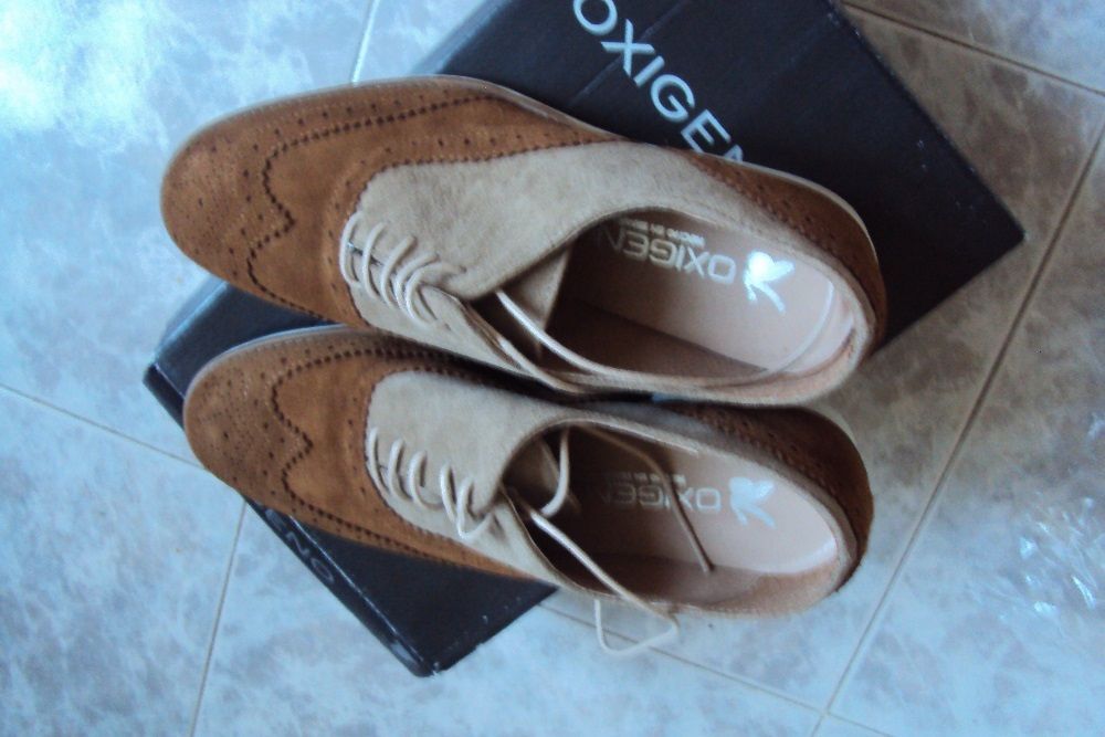 Продавам № 38 и №37 чисто нови обувки от естествена кожа и естествен в