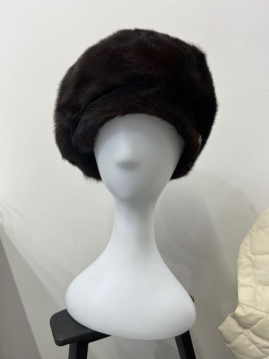 Норковая шапка беретка