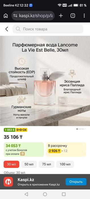 Парфюмерная вода