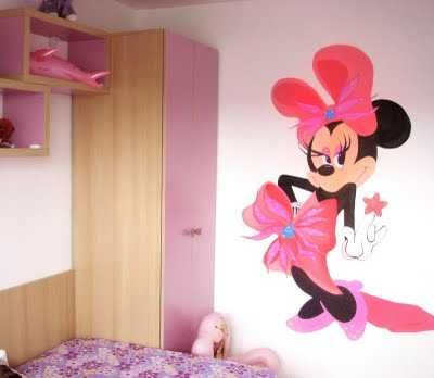 Picturi pe perete, cu personaje, peisaje si teme din desene animate