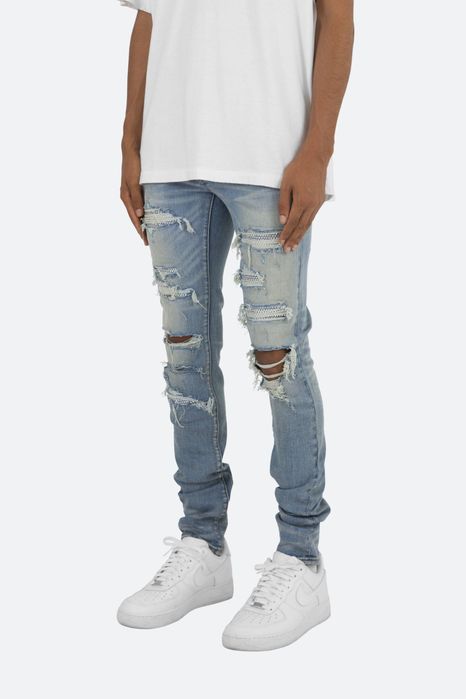 MNML rhinestone skinny denim
