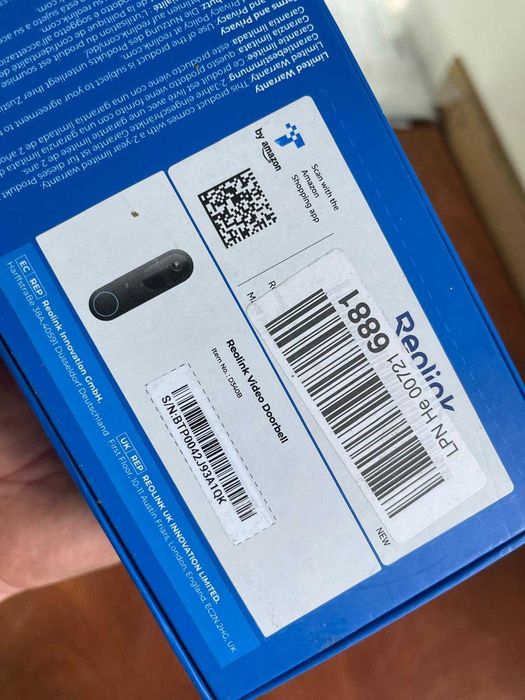 Sonerie Video Reolink Wireless 2K, Vedere 1:1, Wi-Fi 2.4/5Ghz, Baterie