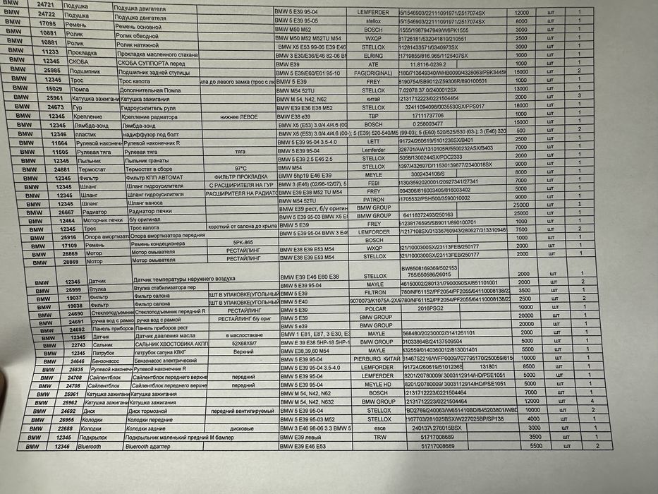 Запчасть на BMW E39