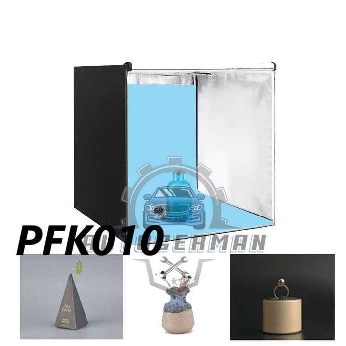 Професионална фото кутия 100см фотобокс комплект с осветление 3 фона