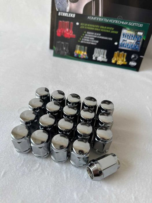 Гайка колесная М12х1.5х35 хром конус ключ 19, 20шт, 801445HT