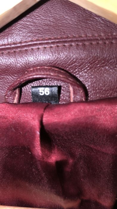 Geaca piele naturala barbati burgundy visiniu