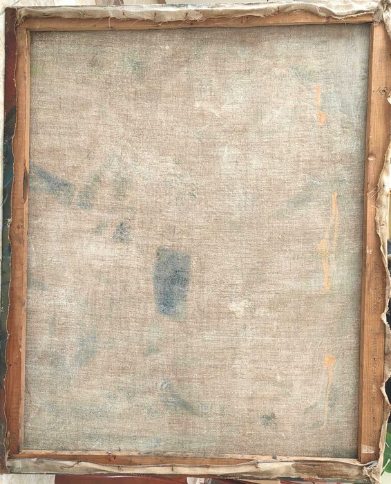 Огромна Стара Соц Реализъм Картина "Семейство", Б.Обрешков 1968 г.