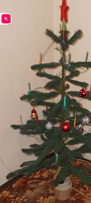 Въртяща се изкуствена елха произведена в СССР 1977 г.