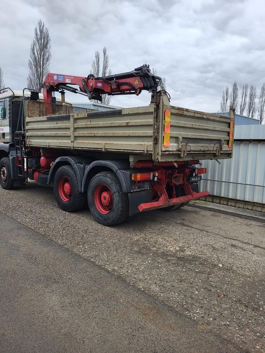 Man tga 6×4 autobasculanta cu macara HMF