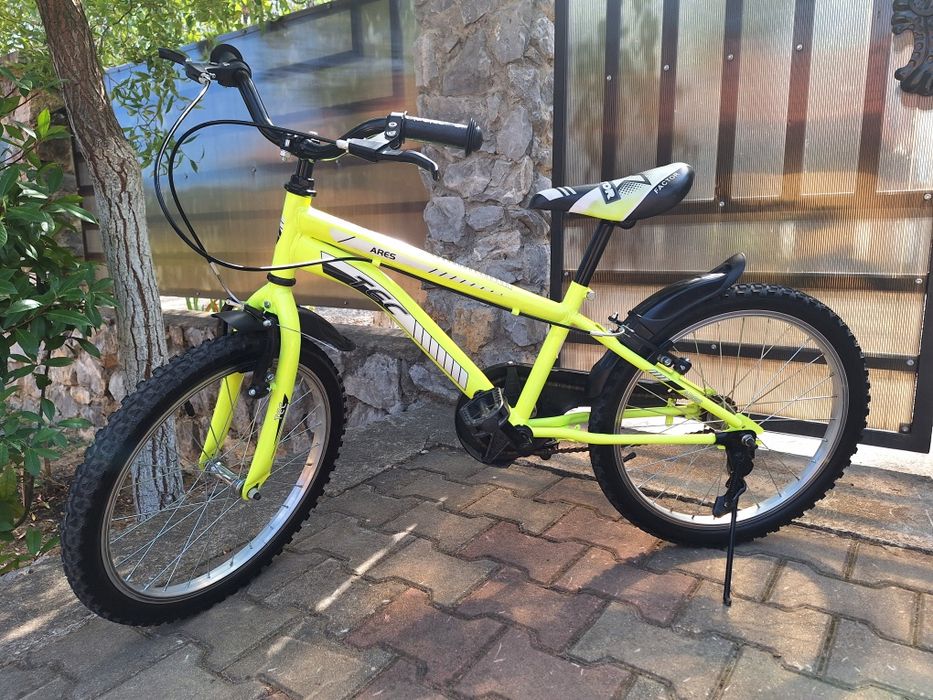 Bicicleta copii TEC Ares, culoare galben, roata 20", din otel