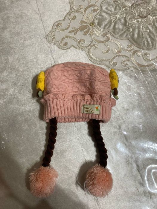 Shapka 1 yoshli qizlar uchun