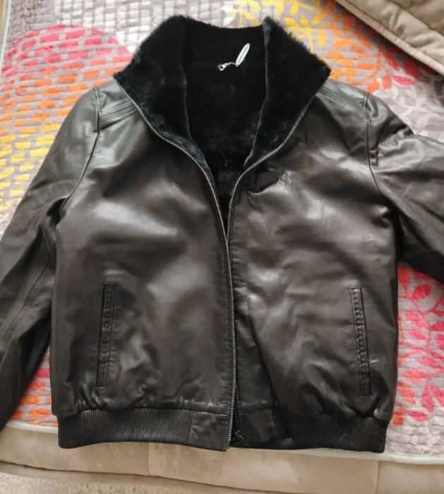 Кожаная дубленка